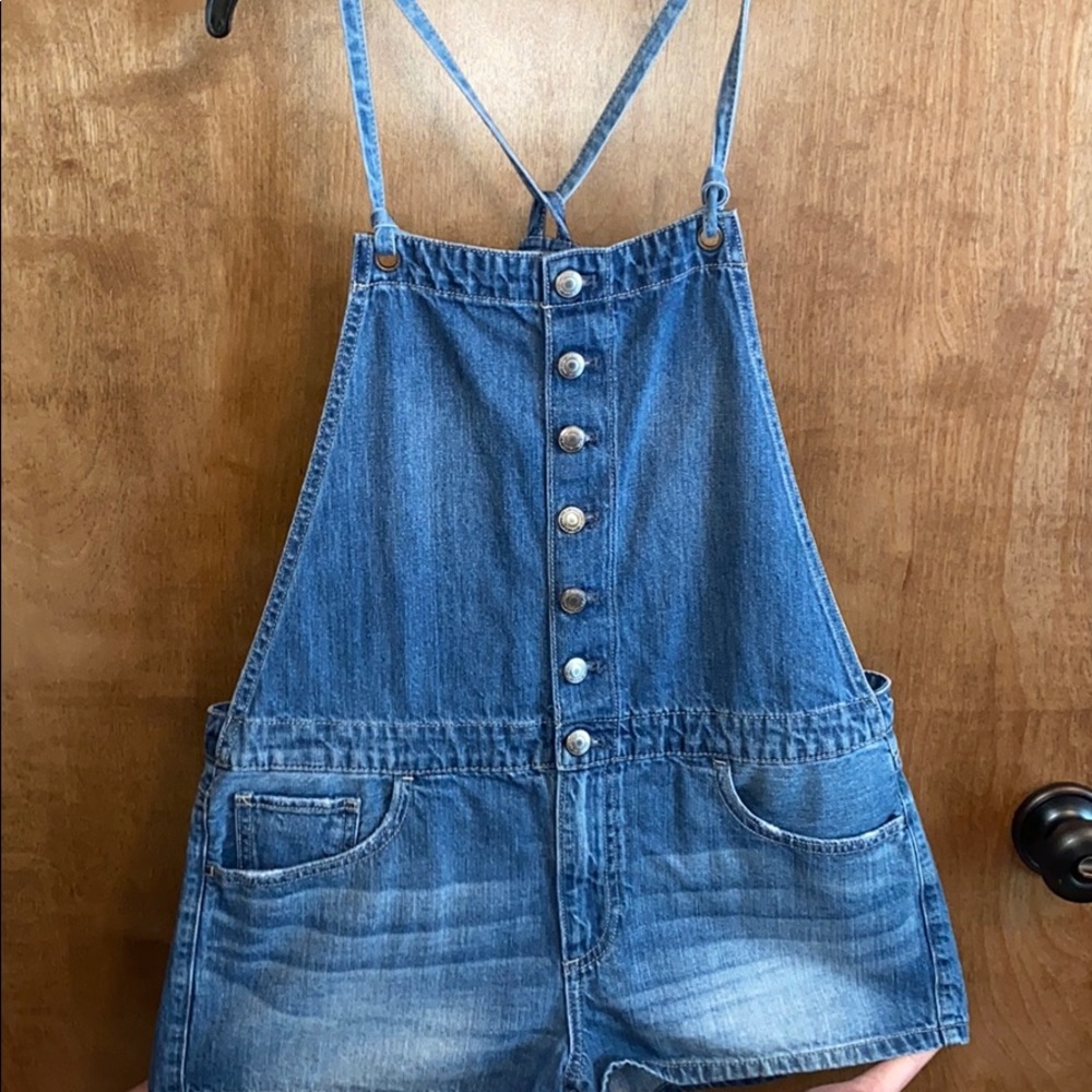 Denim Short Overalls from American Eagle